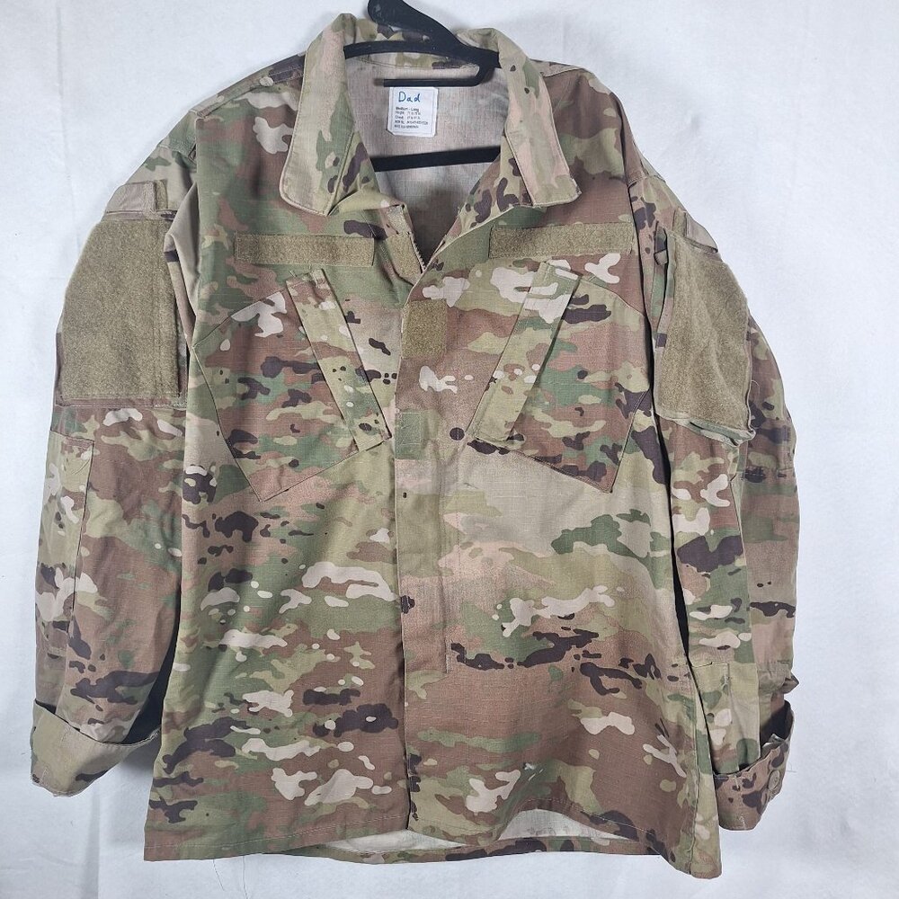 Multicam Camouflage Military Jacket Medium-Long Size 71-75 In. Height Chest 37-4